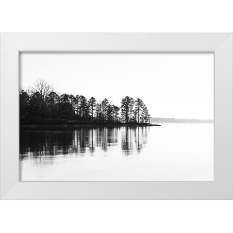 Waveform White Modern Wood Framed Art Print by Malone, Will