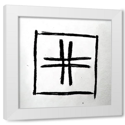 A Game 2 White Modern Wood Framed Art Print by Screendoor