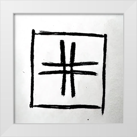 A Game 2 White Modern Wood Framed Art Print by Screendoor