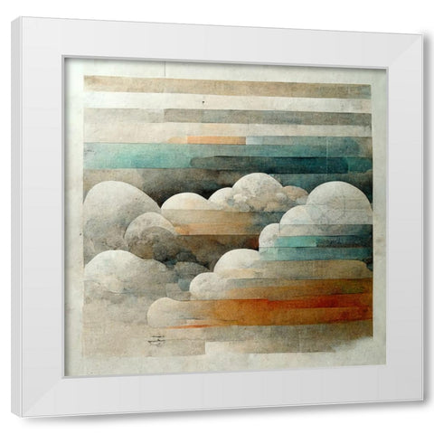 Cloud Dream 2 White Modern Wood Framed Art Print by Screendoor
