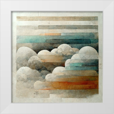 Cloud Dream 2 White Modern Wood Framed Art Print by Screendoor