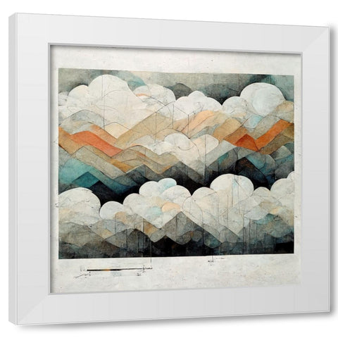 Cloud Dream 3 White Modern Wood Framed Art Print by Screendoor