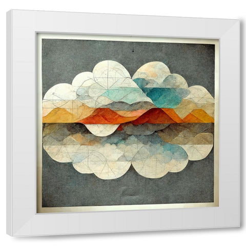 Cloud Dream 4 White Modern Wood Framed Art Print by Screendoor