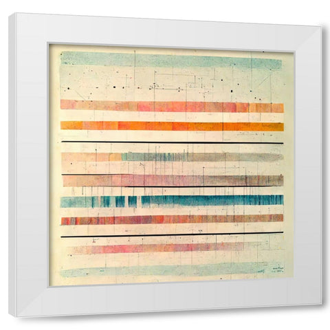 Dancing Filmstrip 3 White Modern Wood Framed Art Print by Screendoor
