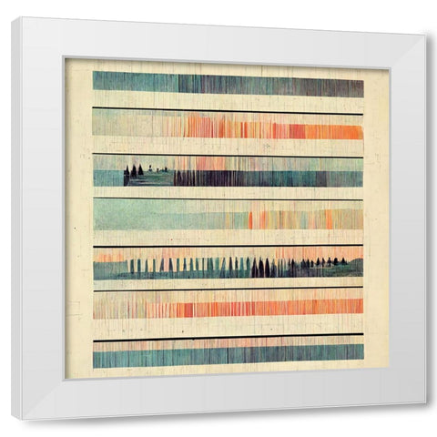 Dancing Filmstrip 4 White Modern Wood Framed Art Print by Screendoor