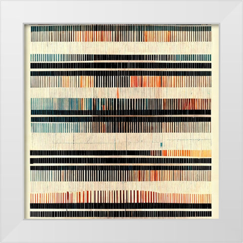 Dancing Filmstrip 5 White Modern Wood Framed Art Print by Screendoor