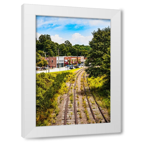 Downtown Saluda Vertical White Modern Wood Framed Art Print by Malone, Will