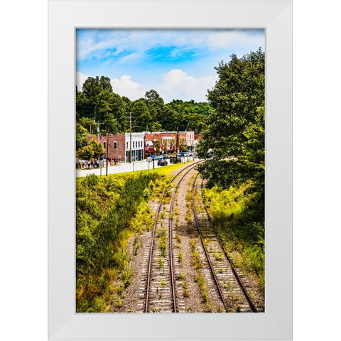 Downtown Saluda Vertical White Modern Wood Framed Art Print by Malone, Will