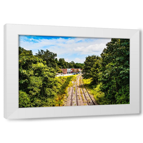 Downtown Saluda White Modern Wood Framed Art Print by Malone, Will