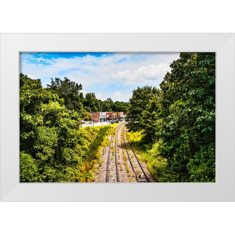 Downtown Saluda White Modern Wood Framed Art Print by Malone, Will