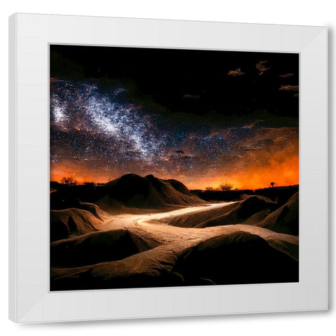 Dune Sea 2 White Modern Wood Framed Art Print by Screendoor