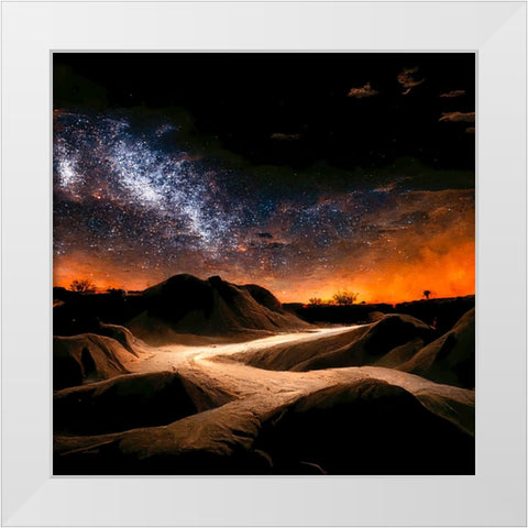 Dune Sea 2 White Modern Wood Framed Art Print by Screendoor