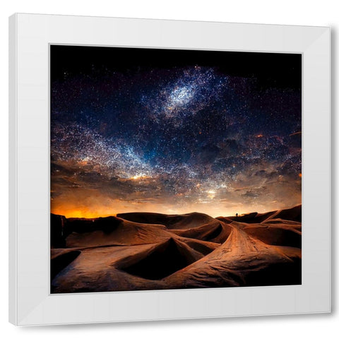 Dune Sea 3 White Modern Wood Framed Art Print by Screendoor