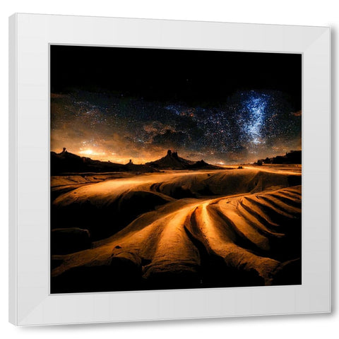Dune Sea 4 White Modern Wood Framed Art Print by Screendoor