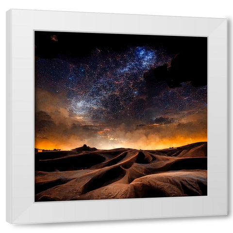 Dune Sea 5 White Modern Wood Framed Art Print by Screendoor