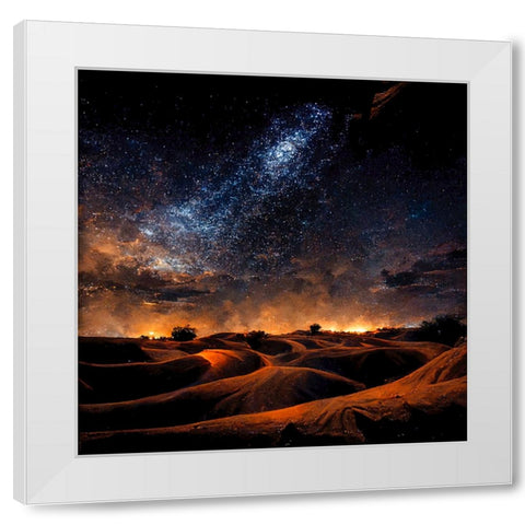 Dune Sea 6 White Modern Wood Framed Art Print by Screendoor