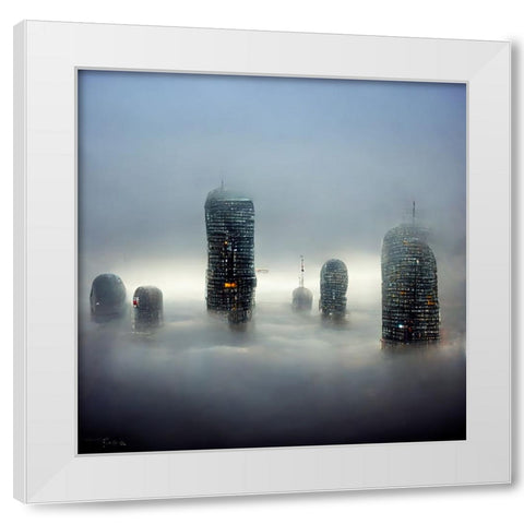 Engulfed in Fog 2 White Modern Wood Framed Art Print by Screendoor