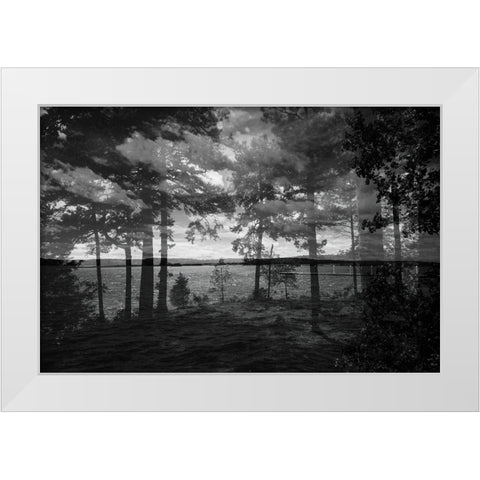 Lake Hartwell III White Modern Wood Framed Art Print by Malone, Will