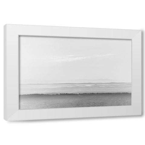 Morning Layers White Modern Wood Framed Art Print by Malone, Will
