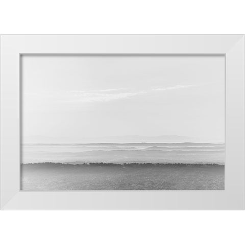 Morning Layers White Modern Wood Framed Art Print by Malone, Will
