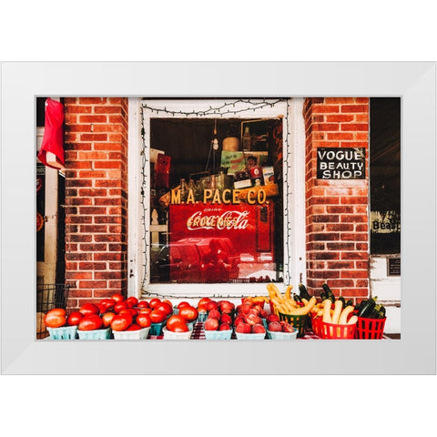 Saluda Market White Modern Wood Framed Art Print by Malone, Will