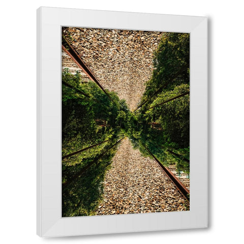Saluda Tracks Upside Down 2 White Modern Wood Framed Art Print by Malone, Will