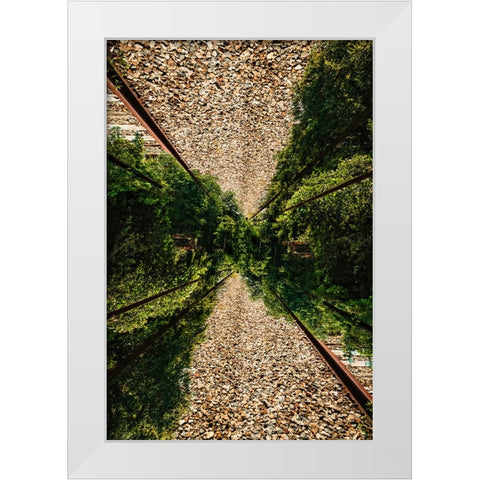 Saluda Tracks Upside Down 2 White Modern Wood Framed Art Print by Malone, Will
