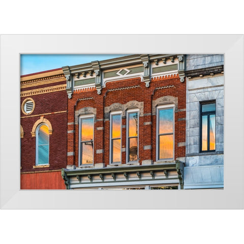 Sunrise on Broad Street 2 White Modern Wood Framed Art Print by Malone, Will
