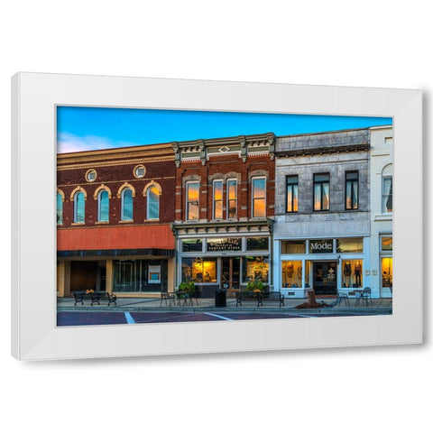Sunrise on Broad Street 3 White Modern Wood Framed Art Print by Malone, Will