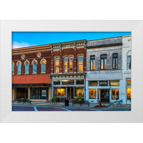 Sunrise on Broad Street 3 White Modern Wood Framed Art Print by Malone, Will