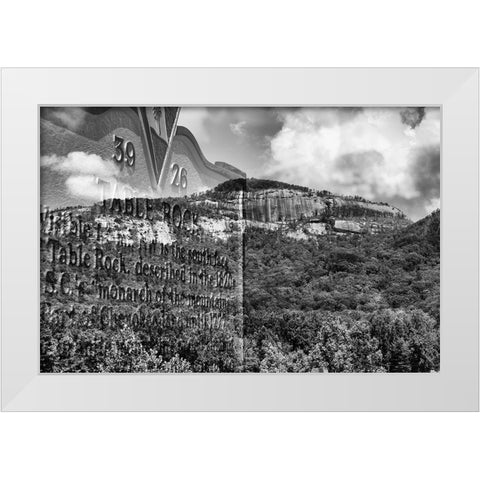 Table Rock II White Modern Wood Framed Art Print by Malone, Will