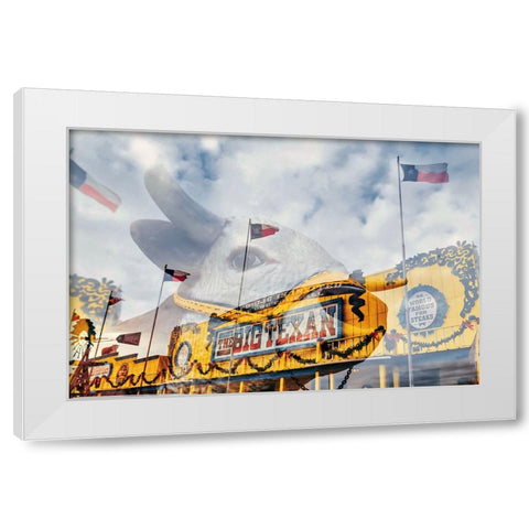 The Big Texan White Modern Wood Framed Art Print by Malone, Will