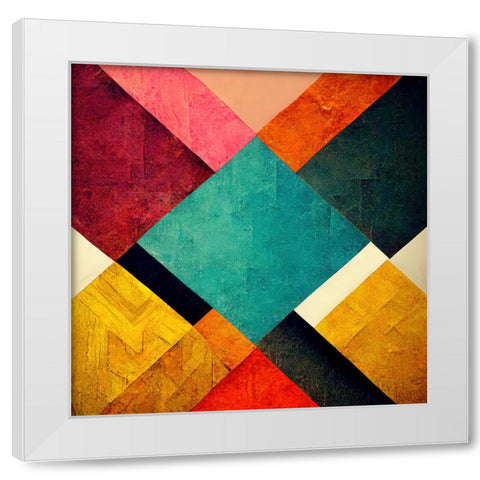 The Color Map 2 White Modern Wood Framed Art Print by Screendoor