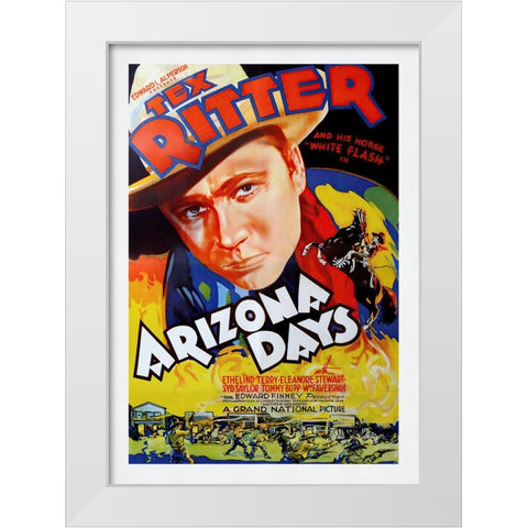 Arizona Days White Modern Wood Framed Art Print by Screendoor