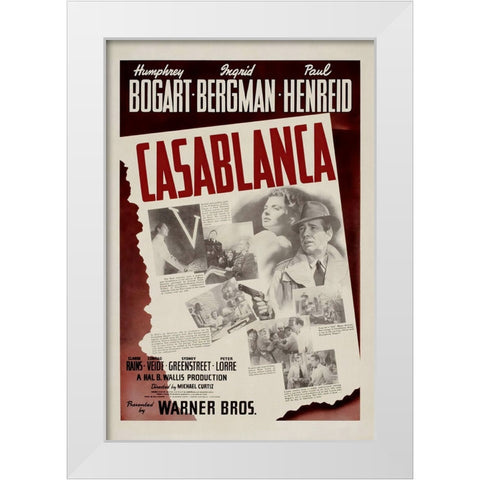 Casablanca White Modern Wood Framed Art Print by Screendoor