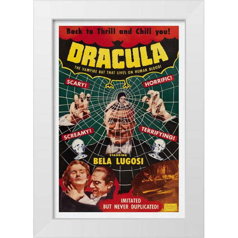 Dracula 2 White Modern Wood Framed Art Print by Screendoor