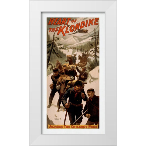 Heart of the Klondike White Modern Wood Framed Art Print by Screendoor