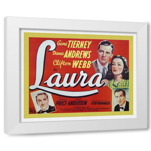 Laura 2 White Modern Wood Framed Art Print by Screendoor