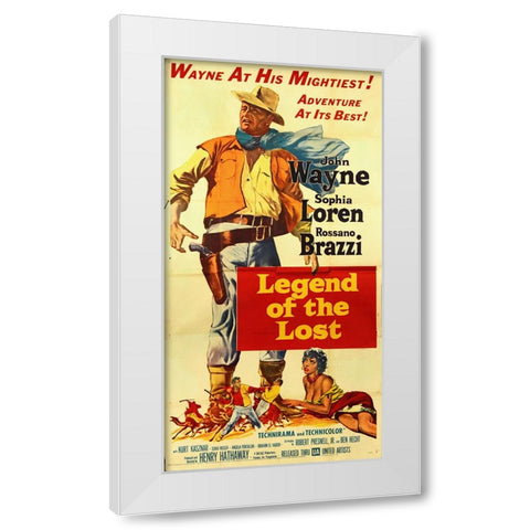 Legend of The Lost White Modern Wood Framed Art Print by Screendoor