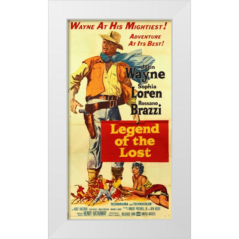 Legend of The Lost White Modern Wood Framed Art Print by Screendoor