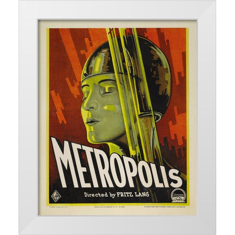 Metropolis US White Modern Wood Framed Art Print by Screendoor