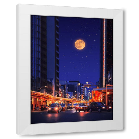 Cinematic City 2 White Modern Wood Framed Art Print by Orozco, Danner