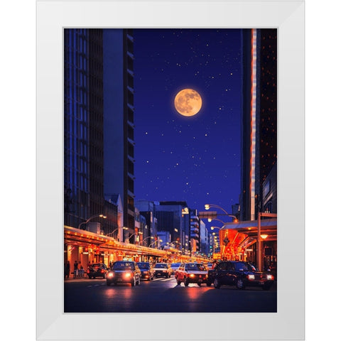Cinematic City 2 White Modern Wood Framed Art Print by Orozco, Danner