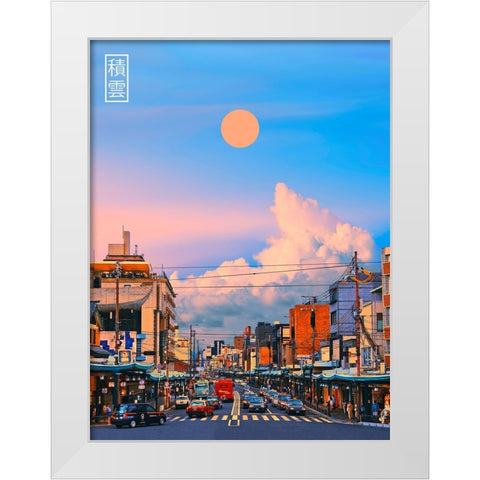 Cumulus in Japan 4 White Modern Wood Framed Art Print by Orozco, Danner