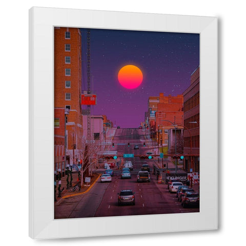 Sundown 1 White Modern Wood Framed Art Print by Orozco, Danner
