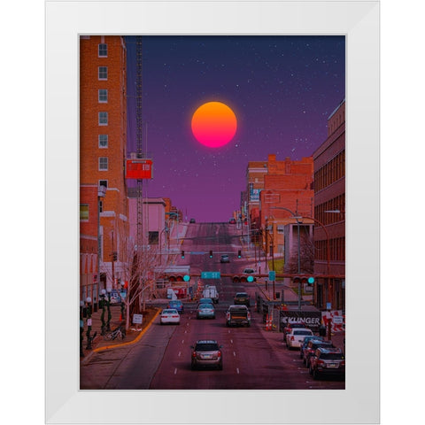 Sundown 1 White Modern Wood Framed Art Print by Orozco, Danner