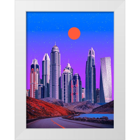 Nocturnal Paradise 2 White Modern Wood Framed Art Print by Orozco, Danner