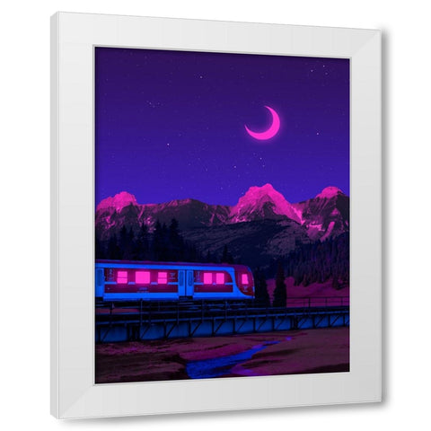 Neon Worlds 3 White Modern Wood Framed Art Print by Orozco, Danner