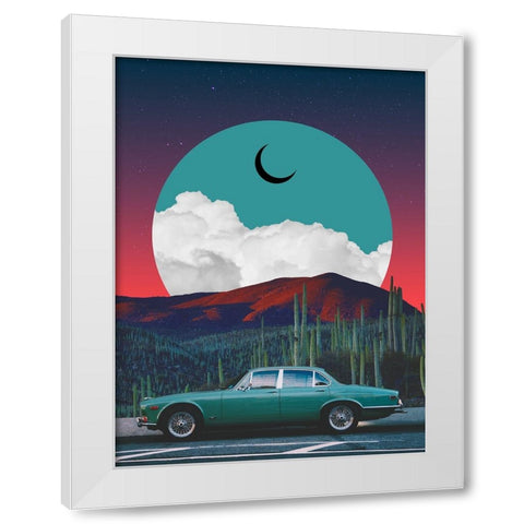 Jaguar White Modern Wood Framed Art Print by Orozco, Danner