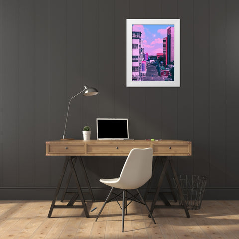 Anime Vs Reality 3 White Modern Wood Framed Art Print by Orozco, Danner